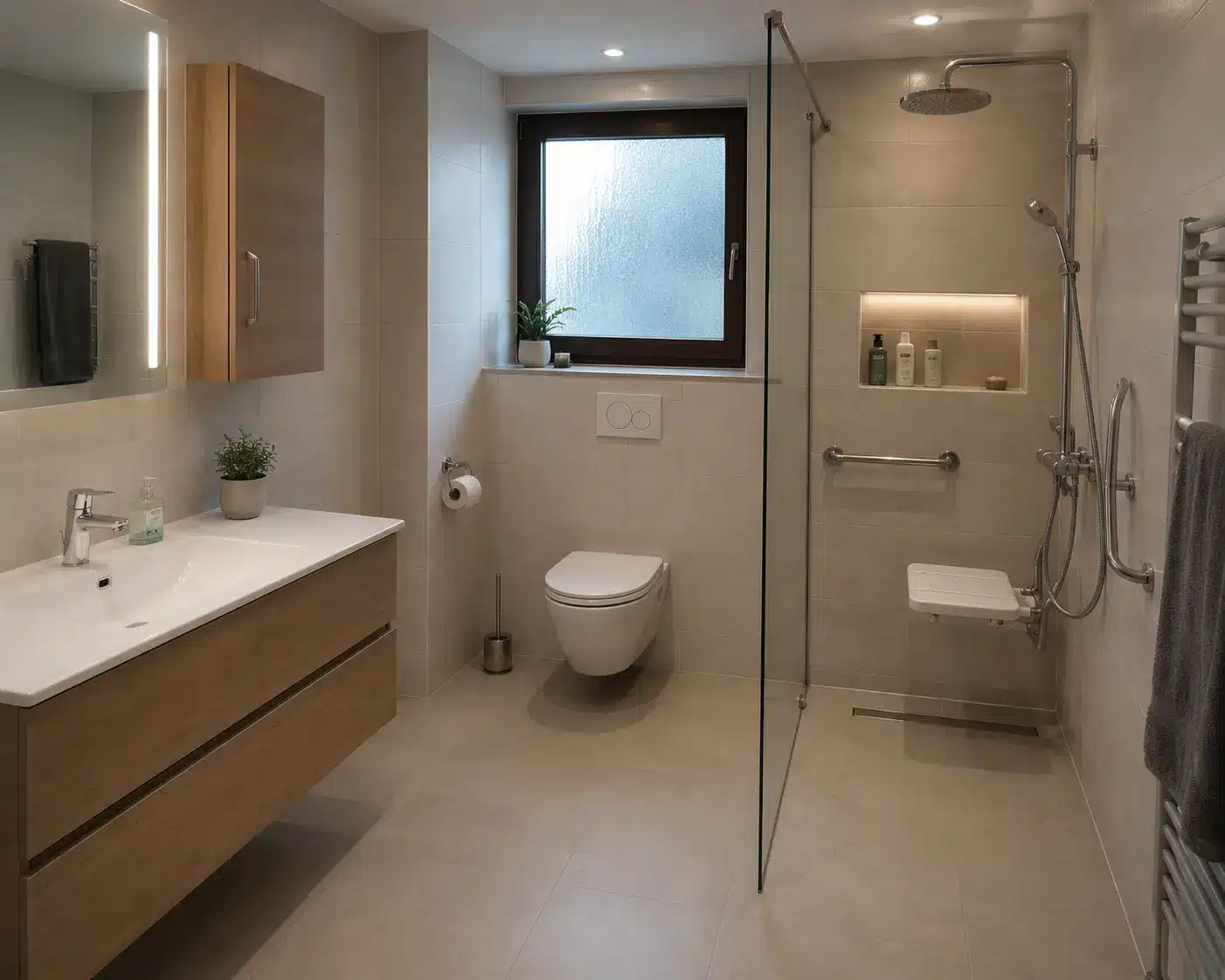 Badezimmer nach Sanierung Barrierefrei